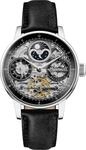 Ingersoll The Jazz 42 mm Automatik-Mondphasenuhr f&uuml;r Herren mit silbernem