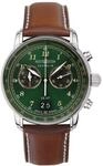 Zeppelin Herrenuhr mit Lederband Serie LZ127 GRAF Quarz Chronograph Gro&szlig;es Datum
