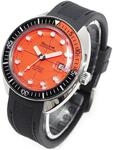 Bulova Herren Armbanduhr in der Farbe Orange mit Gummiarmband, Geh&auml;usedurchmesser: