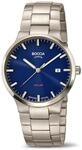 Boccia Solar Herren Armbanduhr mit Geh&auml;use aus Titan, in der Farbe: Silber, Armband