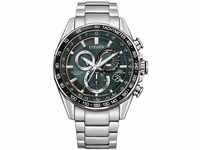 Citizen Herren Analog Solar Uhr mit Edelstahl Armband CB5914-89X, Grün