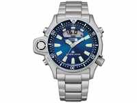 Citizen Aqualand I Promaster Men's Watch in Steel JP2000-67L Blue Background