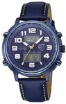 ETT Eco Tech Time Funk Solar Weltzeit Herren Uhr Chronograph mit Leder Armband