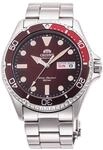 Orient Automatik Herren Armbanduhr aus Edelstahl in der Farbe Silber-Rot 42mm,