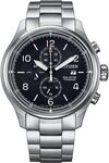 Citizen Titanium Eco Drive Herren Chronograph aus Titan in der Farbe Silber-Schwarz
