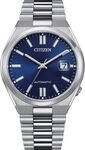 Citizen Automatik Herren Armbanduhr aus Edelstahl in der Farbe Silber-Blau 40mm,
