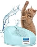 Lucky-Kitty Trinkbrunnen f&uuml;r Katze blau I Katzenbrunnen Keramik Handarbeit,