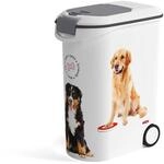 Curver Futter-Container 54 L, Love Pets Hunde, Wei&szlig;/Grau, 49,3 x 27,8 x 60,5 cm, 20
