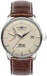 Zeppelin Herrenuhr mit Lederband Serie Atlantic Automatik Power Reserve Datum 8462-5