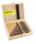 FAMAG Holzspiralbohrersatz 7-teilig D=3,4,5,6,8,10,12mm im Holzkasten