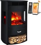 KESSER&reg; Prio Elektrokamin mit Heizung Heizl&uuml;fter Fernbedienung WiFi App 950/1900 W