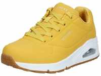 Skechers Damen Uno Stand On Air sneakers, Yellow Durabuck White Midsole, 37 EU