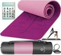 KESSER&reg; Gymnastikmatte mit Tragegurt rutschfest TPE Yogamatte Gepolstert &