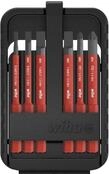 Wiha 43157 electricSchlitz, Pozidriv 6-TLG. in slimBit-Box Bit Set Rot