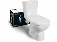 'aquaSu® WC-Kombination Rivera, Stand WC spülrandlos, Tiefspüler, Abgang innen