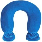 Nacken-W&auml;rmflasche, W&auml;rmekissen, Nackenw&auml;rmer, W&auml;rmflasche, Fleecebezug blau