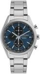 Seiko Herren-Uhr Quarz Edelstahl mit Edelstahlband SSC801P1, Blau