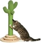 PawHut Kratzs&auml;ule 60 cm hoch Kratzstamm in Kaktusform f&uuml;r Katzen unter 5 kg,