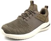 Skechers Herren Delson 3.0 Cicada Sneaker, Khaki Knitted Mesh W Synthetic, 45 EU
