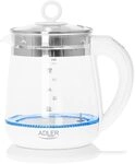 ADLER AD 1299 Elektrischer Wasserkocher aus Glas 1,5 Litern, Beleuchteter Innenraum,
