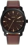 Fossil Machine Uhr f&uuml;r Herren, Quarzwerk mit Edelstahl- oder Lederarmband,