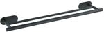 WENKO Turbo-Loc Badetuchstange Orea Black Matt, Befestigen ohne bohren, 2 lange
