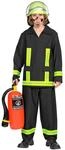 Widmann Feuerwehrmann Nicolas Kost&uuml;m f&uuml;r Jungen - Schwarz Gelb - Gr. 116
