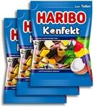 3 er Pack Haribo Konfekt 3 x 175 g Lakritzkonfekt mit Kokos-, Kakao-,...