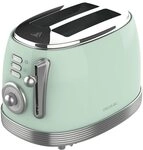 Cecotec Toaster Toast&Taste 800 Vintage Light Green, 850 W, Doppelte Extra breite