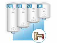 Aquamarin® Elektro Warmwasserspeicher - 50 Liter Speicher, 1500W Heizleistung...