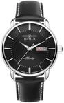 Zeppelin Herrenuhr mit Lederband Serie Atlantic Automatik Wochentag Datum 8466-2