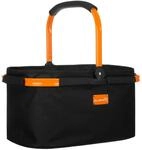ALUBOX Einkaufskorb 25 Liter BLACK EDITION - Polyester schwarz, Rahmen Aluminium