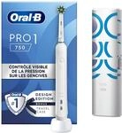 Oral-B Pro 1 750 Elektrische Zahnb&uuml;rste, 1 Kopf und Reiseetui, entworfen von Braun,
