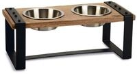 Beeztees K&Bz Hundegeschirr, Holz, Karint, 56 x 28 x 18 cm, 2 x 1300 ml, Braun, 2000