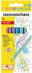 Eberhard Faber 551009 - Glitzer Filzstifte Pastell, 8 Malstifte mit d&uuml;nner Spitze im