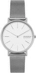 Skagen Damenuhren Signatur, Zweizeiger Uhrwerk, 38mm Silbernes Edelstahlgeh&auml;use mit