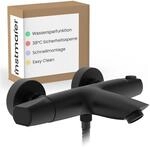 instmaier Beatrice | Badewannenarmatur mit Thermostat | Schwarz matt | Duscharmatur