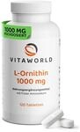 L-Ornithin Tabletten &ndash; L Ornithin hochdosiert 1000mg pro Tag (120 vegane...