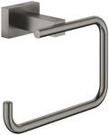 Grohe Essentials Cube Toilettenpapierhalter Hard Graphite Geb&uuml;rstet