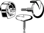 Viega 306847 Ausst-Set Multiset-Trio 6161.05 Rosette, Zulaufabdeckung verchromt