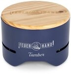 Feuerhand Tamber Tischgrill blau - kompakter Holzkohlegrill | Raucharme Verbrennung,