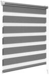 WOLTU Doppelrollo Klemmfix ohne Bohren Dunkelgrau B45 x H150 cm, Duo Rollo