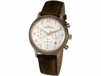 Jacques Lemans Herren Chronograph Quarz Uhr mit Leder Armband N-209ZL