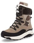 Rieker Revolution Boots Leder-/Textilkombination Uni Winterboots warm braun