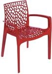 Grandsoleil Upon Gruvyer Stapelbarer Sessel, Polypropylen, 53 x 58 x 81 cm, Rot