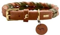 Halsband Solid Education Duo Farbe Cognac/Oliv, Gr&ouml;&szlig;e 40