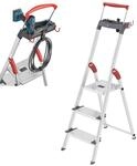 Hailo L84 ComfortLine Alu-Sicherheits-Stehleiter - 3 XXL-Stufen belastbar bis 150 kg