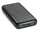 SBS Solar PowerBank, 10.000mAh &ndash; Powerbank mit Solarpanel, Schnellladefunktion,