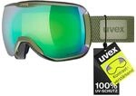 uvex downhill 2100 CV planet Skibrille, croco matt/green-green, one size