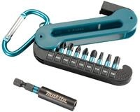 Makita E-12005 Impact Black Bit-Set 10-teilig mit Karabiner, PH, PZ, T Bits 25 mm